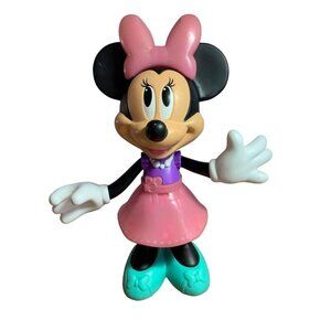 Disney Minnie Mouse 2017 Mattel 10” Pink & Teal Toy Figure Adorable Display